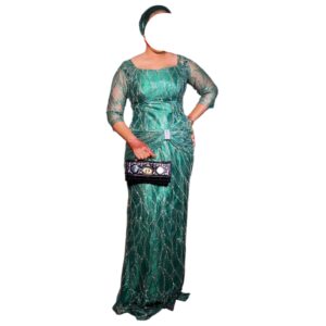 FB01042026, robe de soirée, taille L, turban