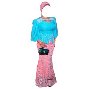 FB01042026, ensemble brodé, taille L, foulard