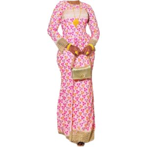FB14022026, robe brodé, taille M, turban