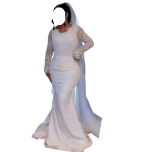 AB31032026, robe de mariée Majesté couture, taille L, voile