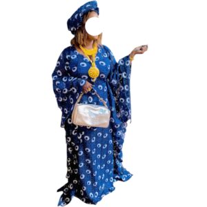 TA05042026, robe brodé Oujo mode, foulard