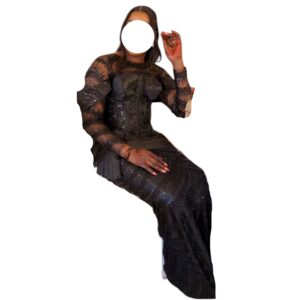TI27012026, robe de soirée noire, taille M