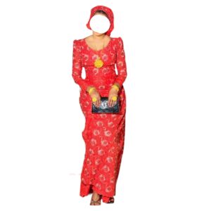 MN24042026, robe brodé, taille M, foulard