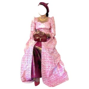 MS20122026, robe Bazin, taille M, foulard