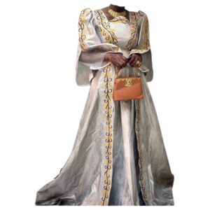 FN24042026, robe Bazin Fantiss Vogue, taille M/L foulard