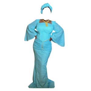 FB24042026, robe brodé, taille M, foulard