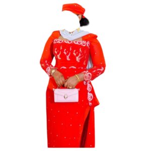 OU16012026, robe brodé voile, taille L