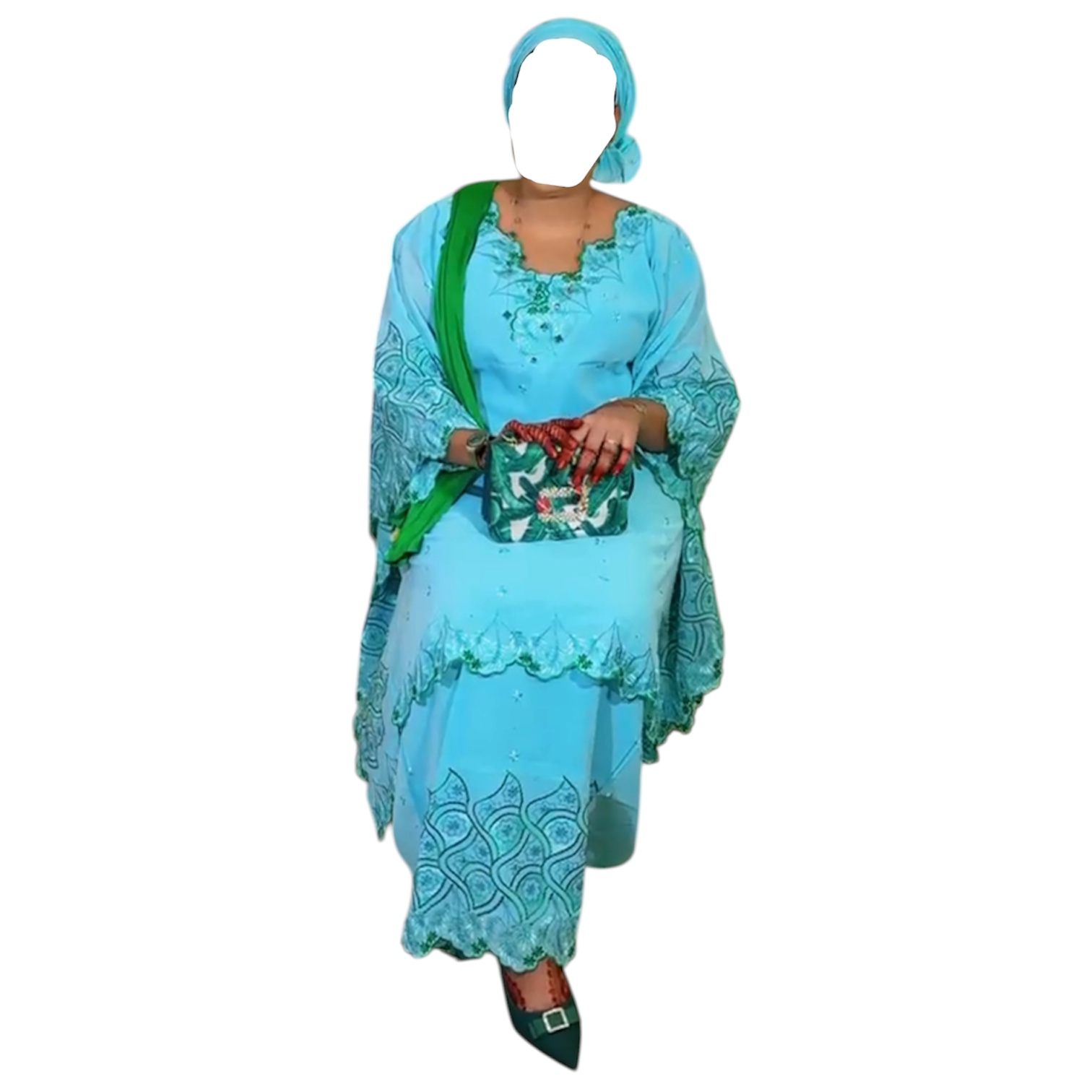 DY24042026, brode, taille XL, foulard