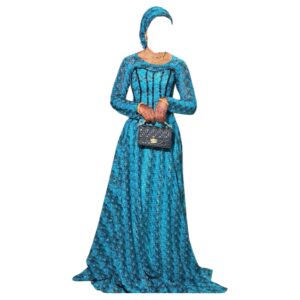 YD24042026, robe brodé, taille M, foulard