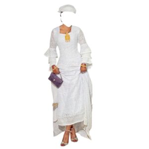 YD24042026, robe brodé blanc, taille M