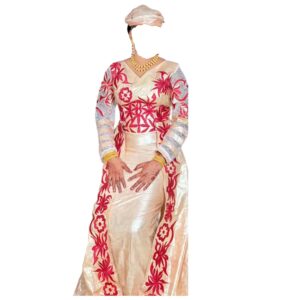 FA24042026, robe Bazin, taille M, foulard