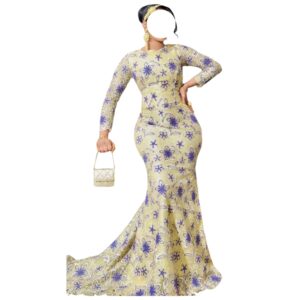 AD29042026, robe brodé Samba créateur, taille M