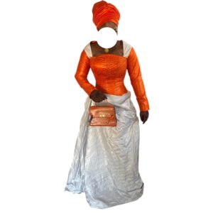 AS29042026, robe Bazin getzner, taille M, foulard