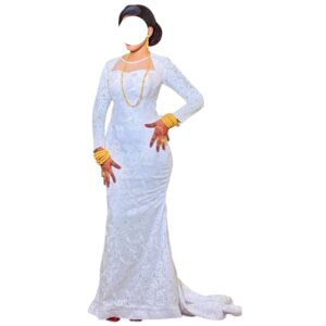DD29042026, robe brodé blanc, taille M