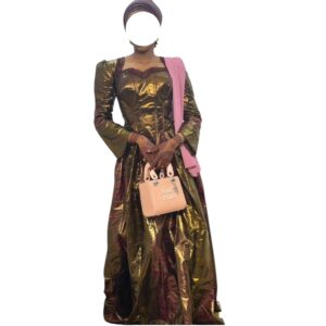 CD01052026, robe Bazin Gala, taille S, foulard
