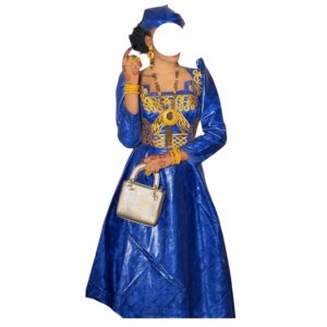 FT18022026, robe Bazin, taille S, foulard