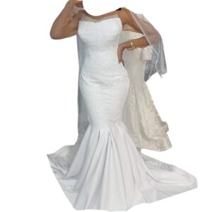 ND14052026, robe de mariée Junior Fashion, taille M, voile