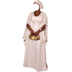BM07052026, robe brodé,  taille M, foulard