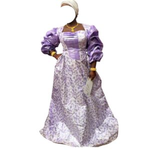 BM07052026, Robe bazin, taille M, foulard