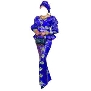 GA17052026, jupe complet Bazin GALA, taille M, turban