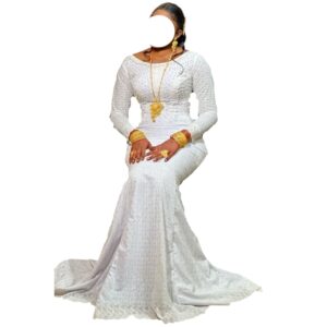 GA17052026, robe brodé blanc, taille M