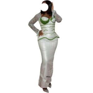CD11062026, Bazin Jupe Complet, Taille L