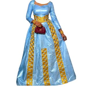 GD16022026, robe Bazin getzner, taille M, foulard