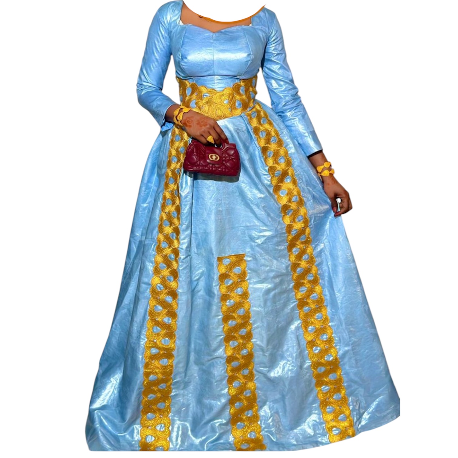 GD16022026, robe Bazin getzner, taille M, foulard