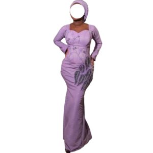 AD21052026, tissu CHK tissage, taille M/L, foulard perlé