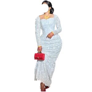 GD21052026, robe brodé blanc, taille L