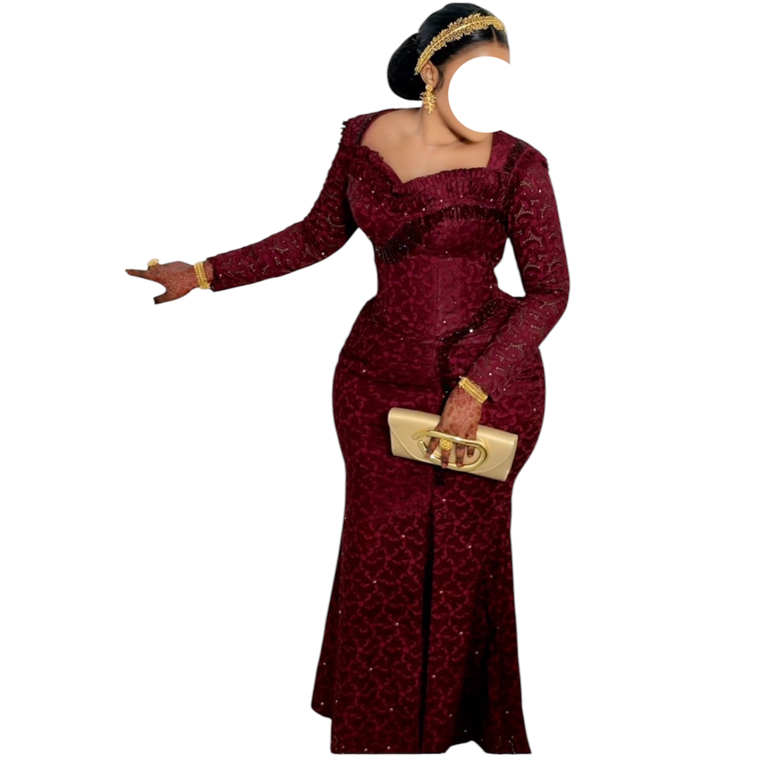 GD21052026, robe brodé Youba Davido, taille M