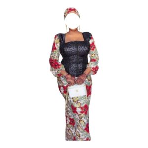 KC15062026, Robe Wax, Taille L, Foulard