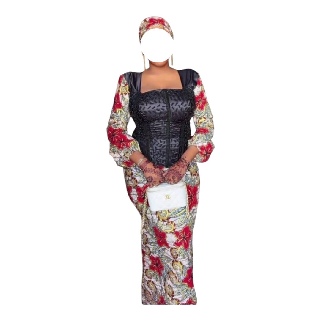 KC15062026, Robe Wax, Taille L, Foulard