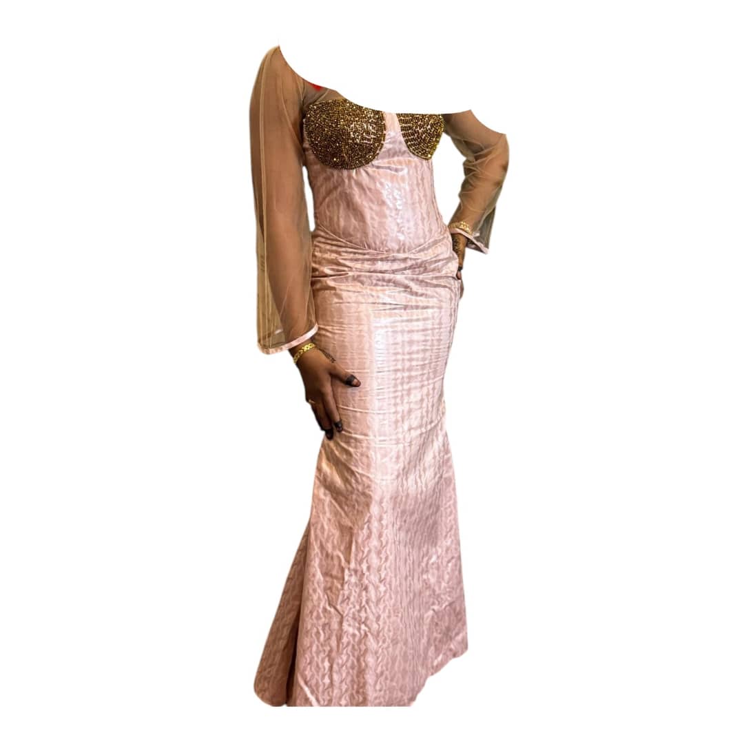 FD22062026, Robe Bazin, Taille M, Foulard