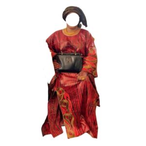 AD23062026, Robe Bazin, Taille XL, Foulard