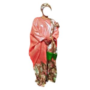 AD23062026, Bazin en Boubou, Taille XL, Foulard