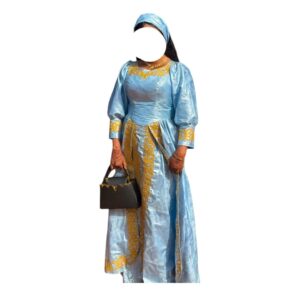 OK23062026, Robe Bazin, Taille XL, Foulard