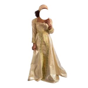 AC16062026, Bazin Jupe Complet, Taille M, Foulard
