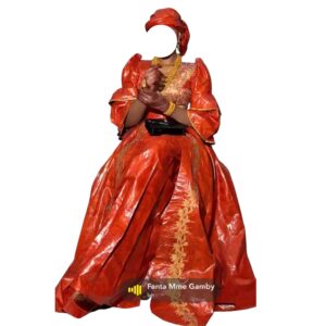 HD02062026, Robe bazin, taille M, foulard