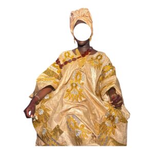 BD02062026, Grand boubou Bellanger couture bazin 4 mètres, pagne, foulard