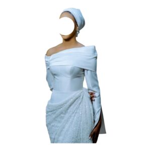 Aïcha A19112025, Robe Tissu, Taille M, Foulard