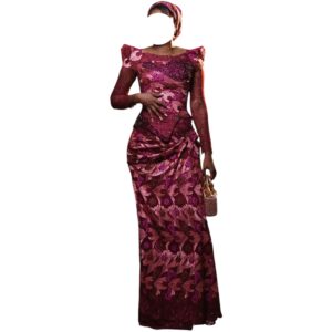 SM01062026, Jupe complet brodé, Taille M, Foulard
