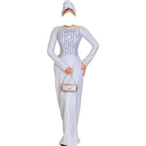 AD08062026, Robe Brodé, Taille M, Foulard