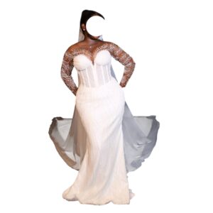 MT02062026, robe de Mariée NIGERIA, taille L