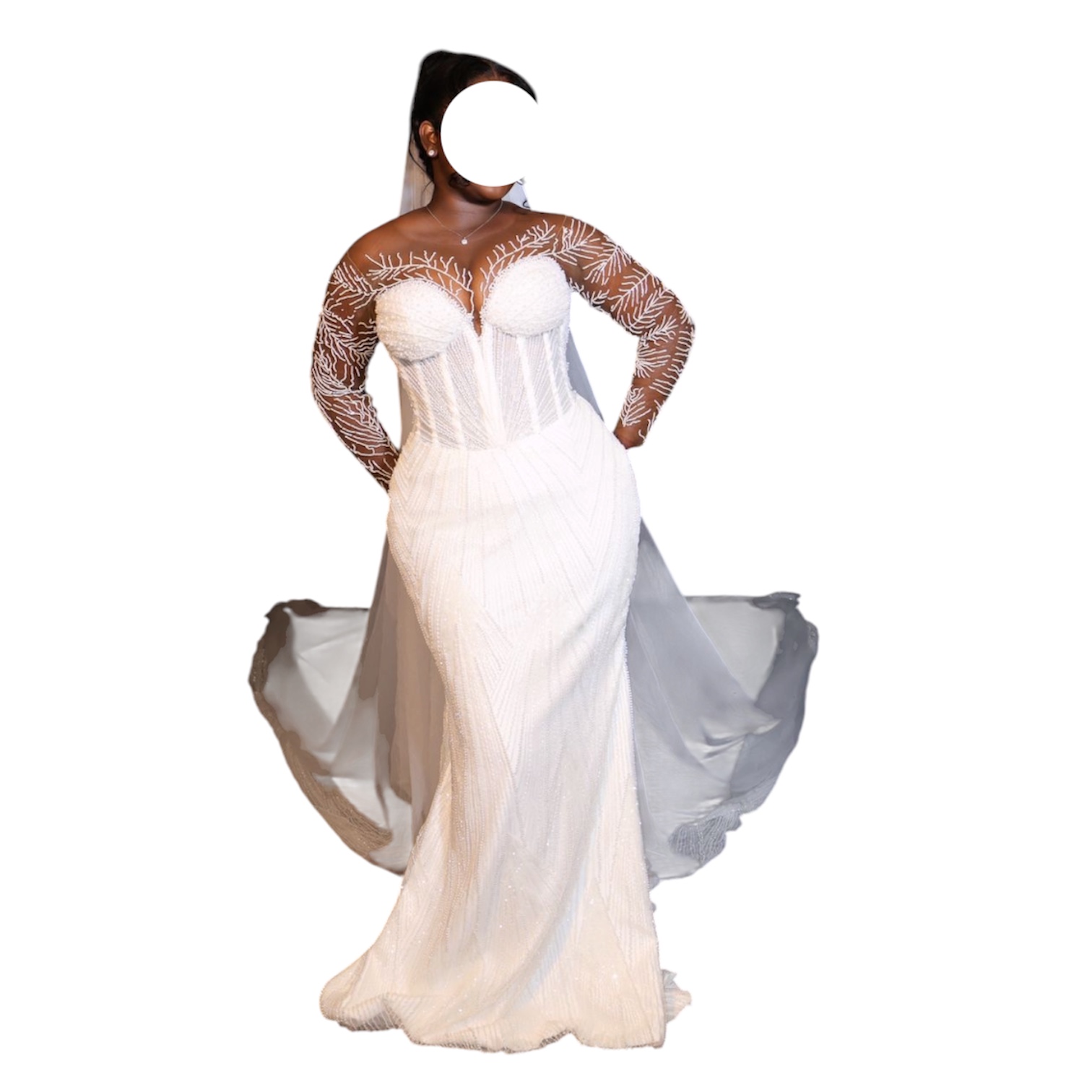 MT02062026, robe de Mariée NIGERIA, taille L