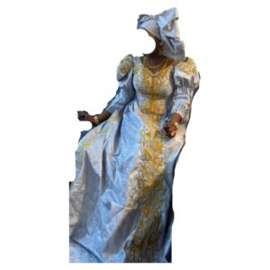 SB03062026, Robe Bazin, Taille S, Foulard
