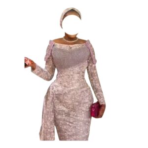 LA05062026, Robe Brodé, Taille M, foulard
