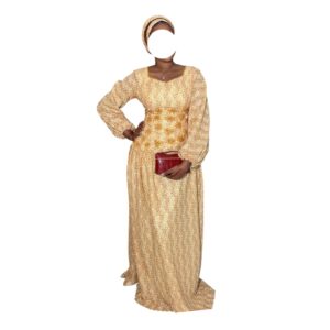 MD04062026,Robe Brodé, Taille M,Turban