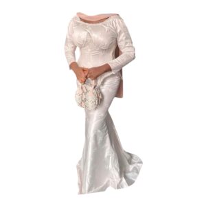 GM15062026, Bazin Jupe Complet, Taille M, Foulard