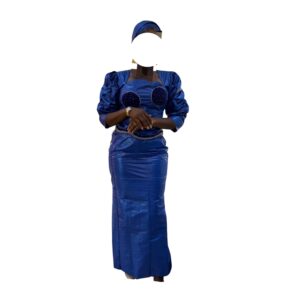FJ05062026, Robe Bazin, Taille L, foulard